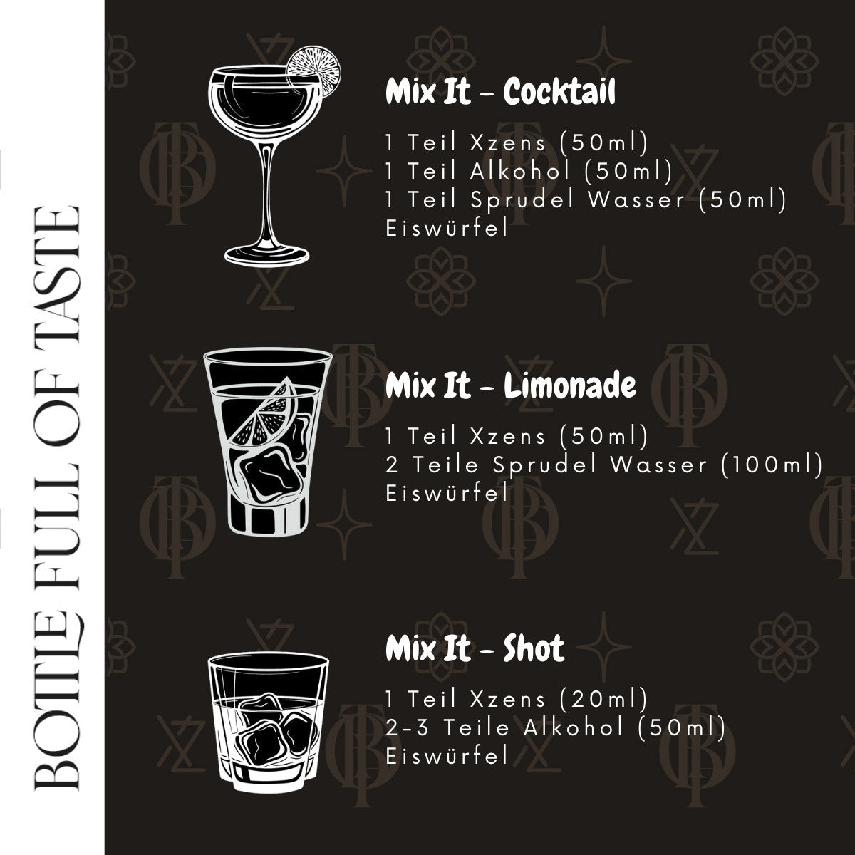 Xzens X³-TASTE (3-Pack) SUMMER LOVE | natural infused premium sirup | Bar Mix Essenz