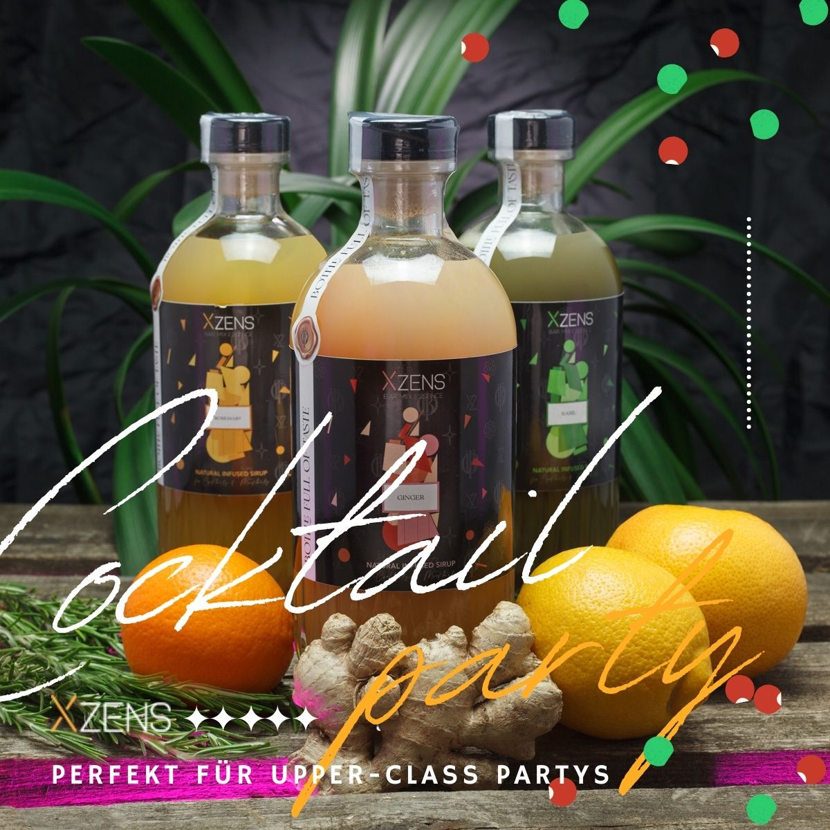 Xzens RASPBERRY / THYME | natural infused premium sirup | Bar Mix Essenz