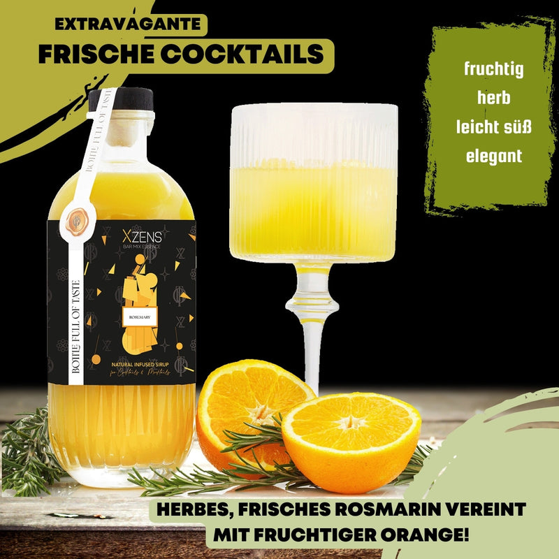 Xzens ORANGE / ROSEMARY | natural infused premium sirup | Bar Mix Essenz
