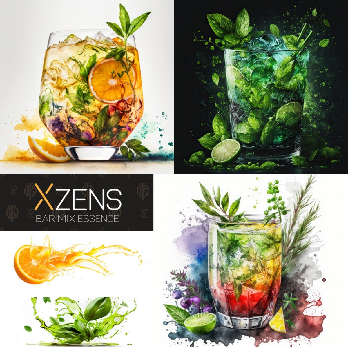 Xzens X⁶-TASTE (6-Pack) SUMMER VIBES | natural infused premium sirup | Bar Mix Essenz
